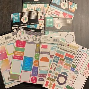 Lot of Happy Planner and Recollections Stickers